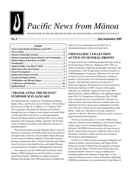 Pacific News from Ma¯Noa