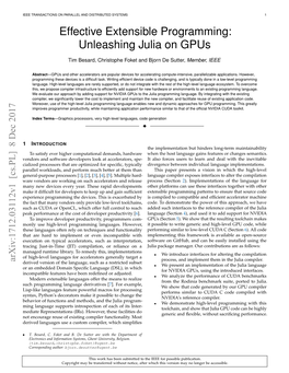 Effective Extensible Programming: Unleashing Julia on Gpus