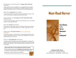 Horror--Must Reads 2012