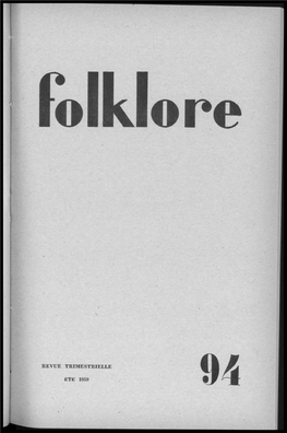 Été 1959 94 Revue Folklore