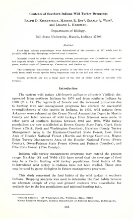 Proceedings of the Indiana Academy of Science