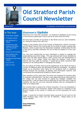 Old Stratford Parish Council Newsletter