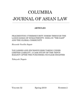 Columbia Journal of Asian Law