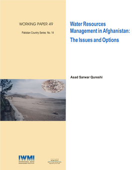 Water Resources Management in Afghanistan: the Issues and Options