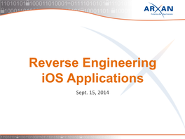 Reverse Engineering Ios Applications Sept