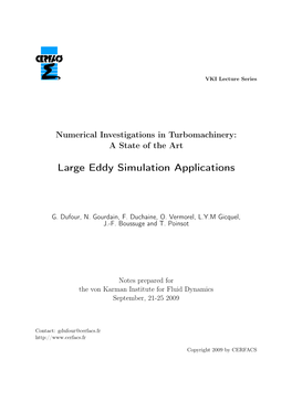 Large Eddy Simulation Applications