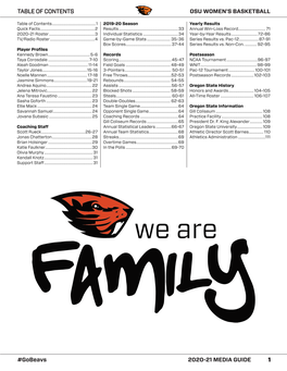 1 #Gobeavs 2020-21 MEDIA GUIDE BB OSU WOMEN's BASKETBALL