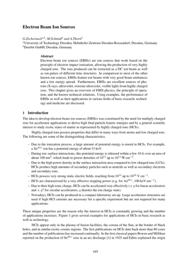 Electron Beam Ion Sources