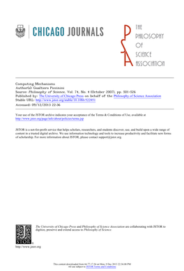 Gualtiero Piccinini, Computing Mechanisms, 2007.Pdf