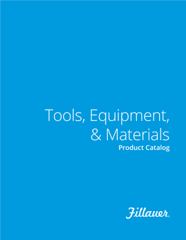 Tools, Equipment & Materials Catalog