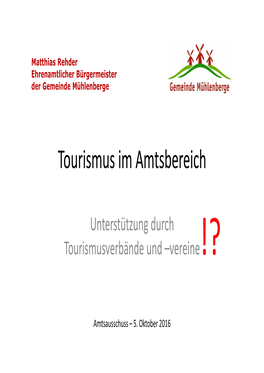 Tourismus Im Amtsbereich