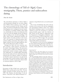 The Chronology of Tell El-Cajjul, Gaza: Stratigraphy, Thera, Pumice and Radiocarbon Dating