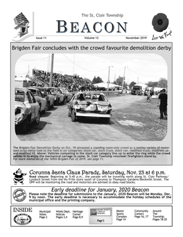 Early Deadline for January, 2020 Beacon Corunna Santa Claus