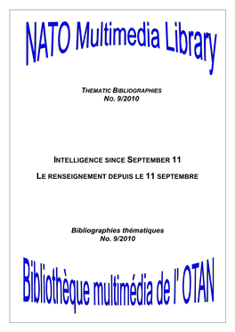 Bibliographies Thématiques No. 9/2010 NO. 9/2010