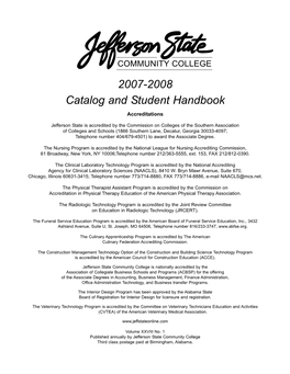 2007-2008 Catalog and Student Handbook