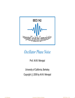 Oscillator Phase Noise