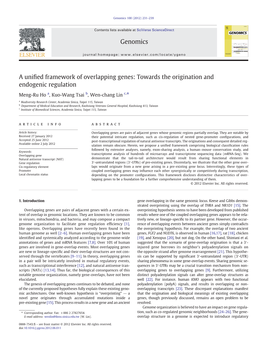 A Unified Framework of Overlapping Genes