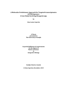 A Case Study Involving Hexagenia Spp