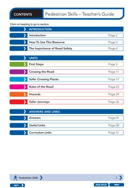 Teachers' Guide to Pedestrian Skills