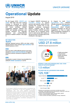 Operational Update August 2019