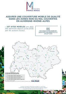 Liste Des 157 Sites Mobiles En Auvergne-Rhône-Alpes