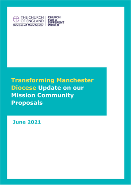 Transforming Manchester Diocese Update on Our