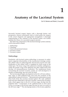 Anatomy of the Lacrimal System