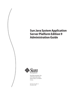 Sun Java System Application Server Platform Edition 9 Administration Guide