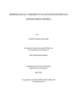 Morphological Variability in Clovis Hafted Bifaces