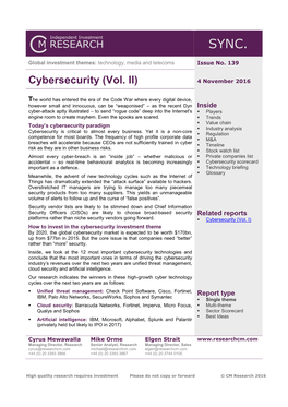 Cybersecurity (Vol