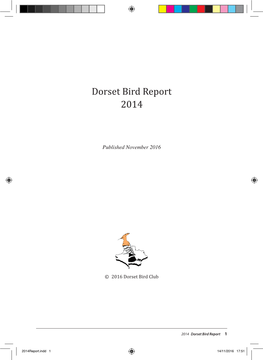 Dorset Bird Report 2014