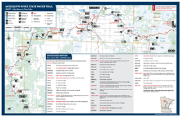 A State Water Trail Map of the Mississippi River from Lake Itasca