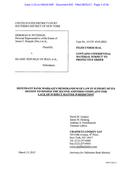 Case 1:10-Cv-04518-KBF Document 820 Filed 08/31/17 Page 1 of 56