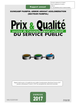 Rapport Sur Le Prix Et La Qualité Du Service