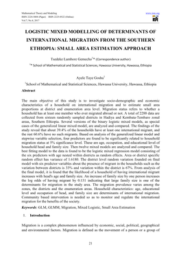 Small Area Estimation Approach