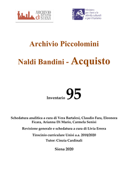 Archivio Piccolomini Naldi Bandini