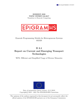D 3.1 Report on Current and Emerging Transport Technologies