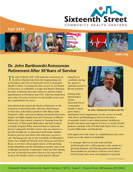 Dr. John Bartkowski Announces Retirement After 30 Years of Service