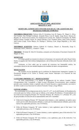 Asociación Del Fútbol Argentino Boletín Nº 4679