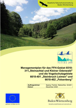 Managementplan Für Das FFH-Gebiet 6518- 311„Steinachtal Und Kleiner Odenwald