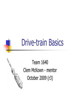 Drive-Train Basics