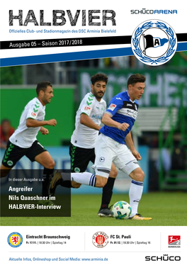 HALBVIER Offizielles Club- Und Stadionmagazin Des DSC Arminia Bielefeld