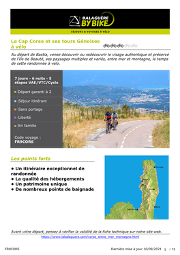 Le Cap Corse Et Ses Tours Génoises À Vélo Les Points Forts