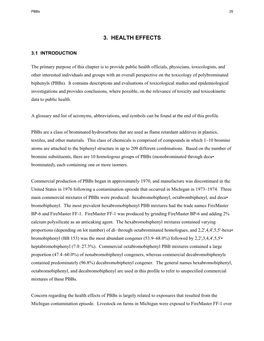 Toxicological Profile for Polybrominated Biphenyls