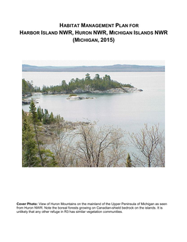 View the 2015 Habitat Management Plan for Harbor Island NWR, Huron