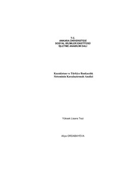 Kazakistan Ve Türkiye Bankacılık Sisteminin Karşılaştırmalı Analizi.Pdf