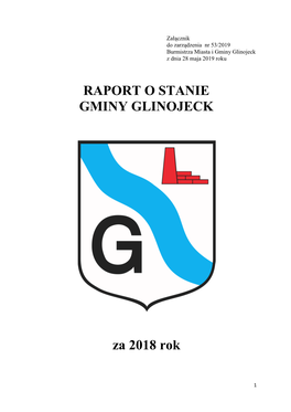 RAPORT O STANIE GMINY GLINOJECK Za 2018
