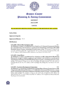 Sussex County Planning & Zoning Commission