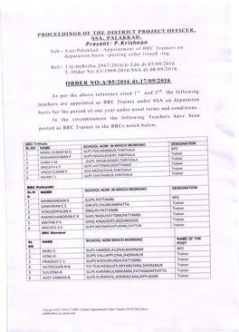 Revised Trainers in SSA: Appointment Order