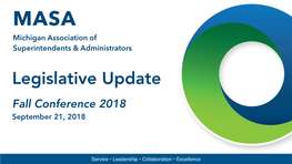 Fall Conference 2018 Legislative Update